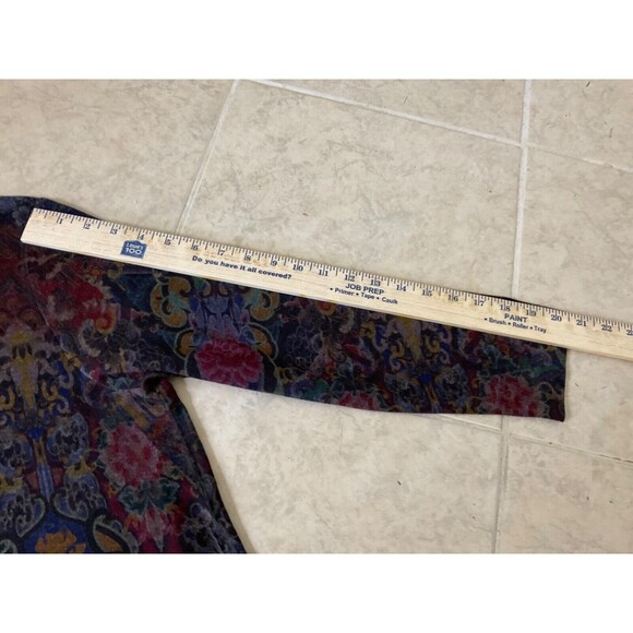 Soft Surroundings muted multi color Floral signature soft Knit Tunic Top PL - Picture 10 of 10